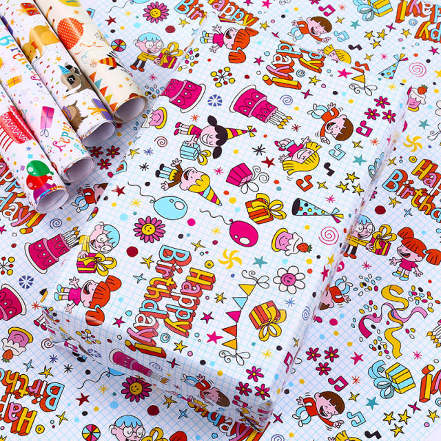 Cute cartoon pattern wrapping paper