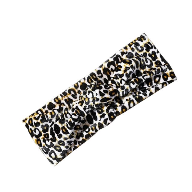 Fashionable colorful leopard grain knotted headband sport headband