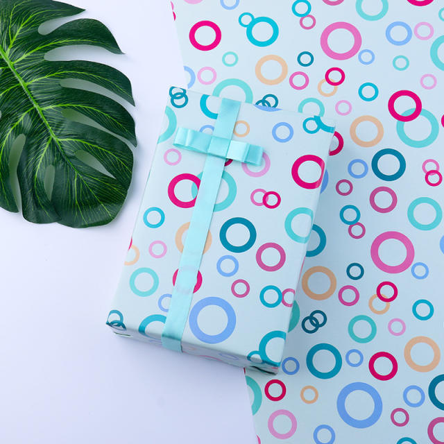 Colorful pattern gift wrapping paper