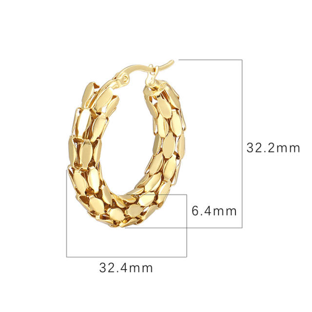 18KG stainless steel small hoop earrings huggie earrings