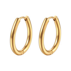 Simple colorful teardrop design stainless steel earrings