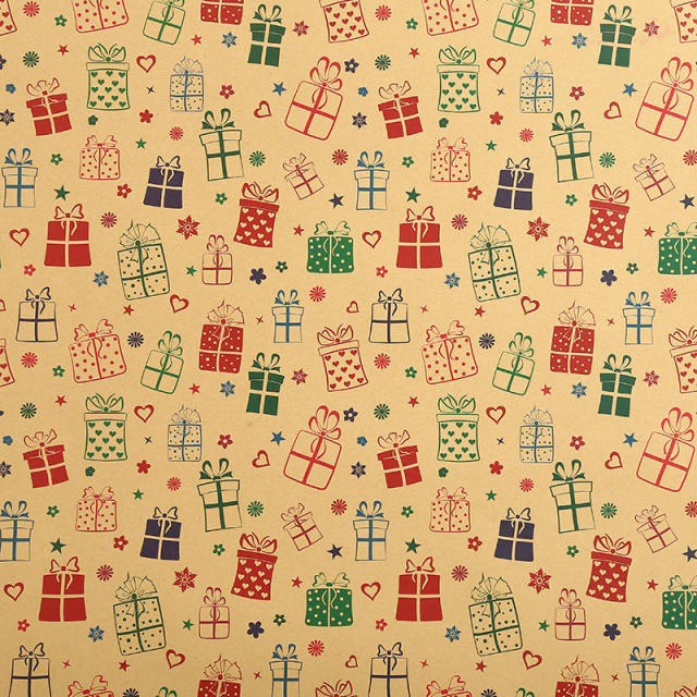 Christmas series kraft wrapping paper