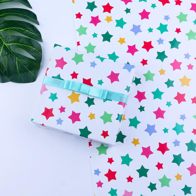 Colorful pattern gift wrapping paper