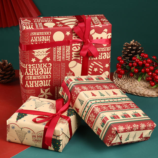 Christmas series kraft wrapping paper