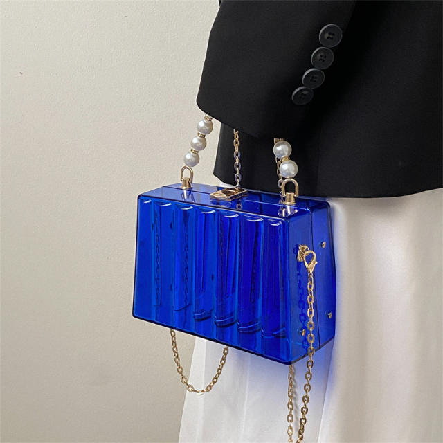 Summer design candy color acrylic box bag handbag