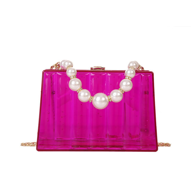 Summer design candy color acrylic box bag handbag