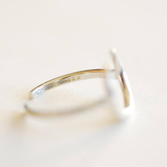 Simple easy match moon sterling silver finger rings