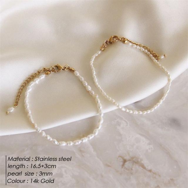 INS elegant pearl bead bracelet