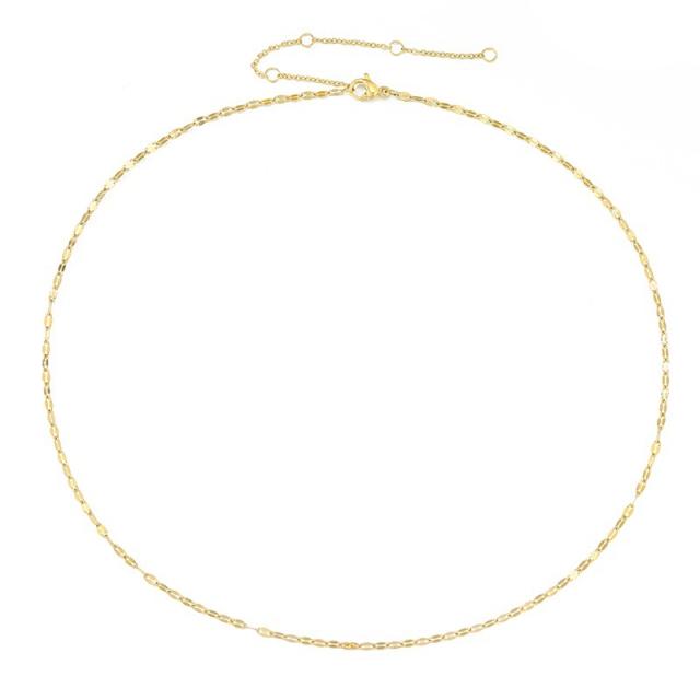 Simple stainless steel dainty choker necklace