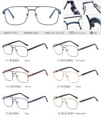 Occident fashion metal frame reading glasses for men
