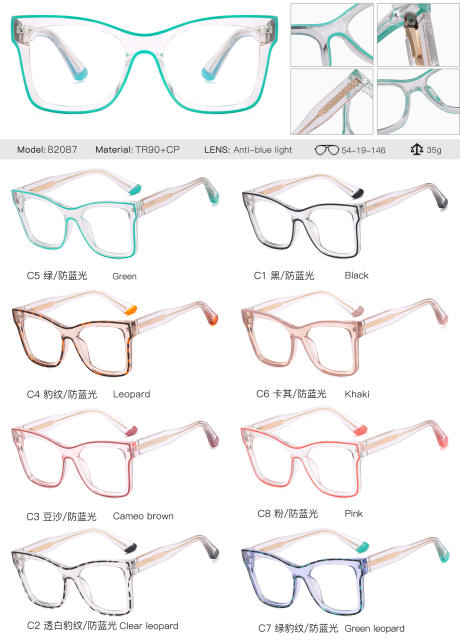 New design personality colorful clear reading glasses