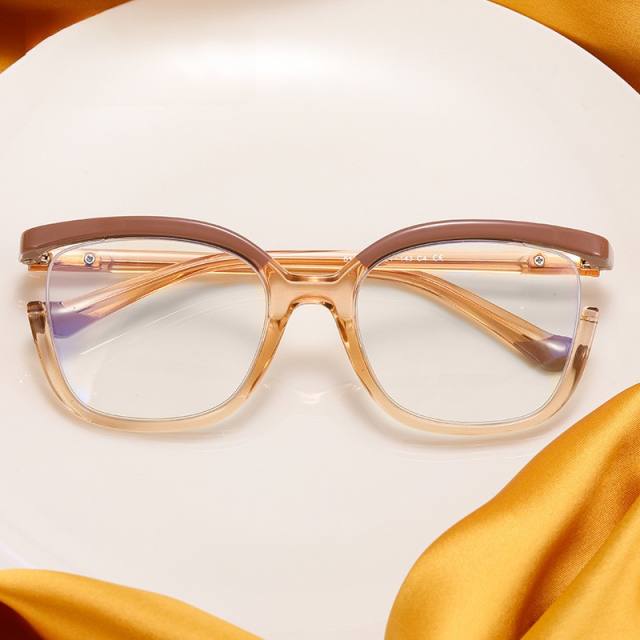 Summer colorful frame anti blue light reading glasses