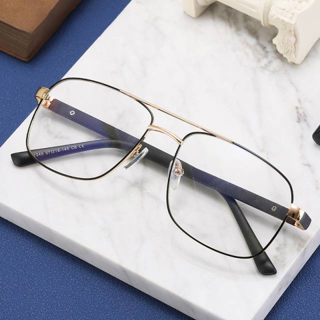 Occident fashion metal frame reading glasses for men