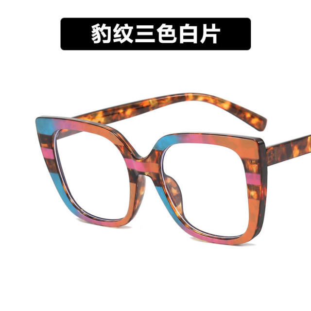 INS rainbow color frame women reading glasses sunglasses