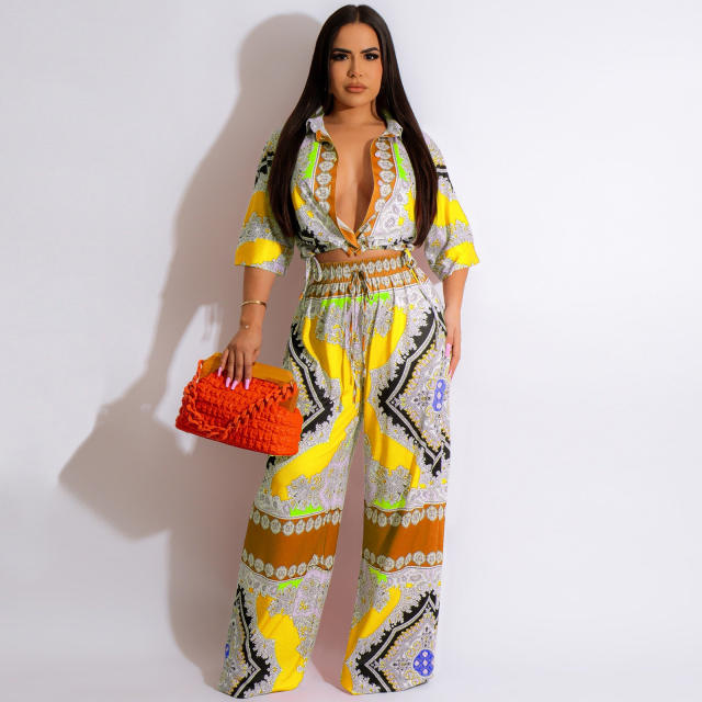 Summer holiday design pasiley pattern jumpsuit for women