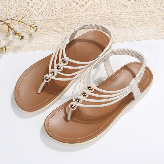 Boho flat sandals for women