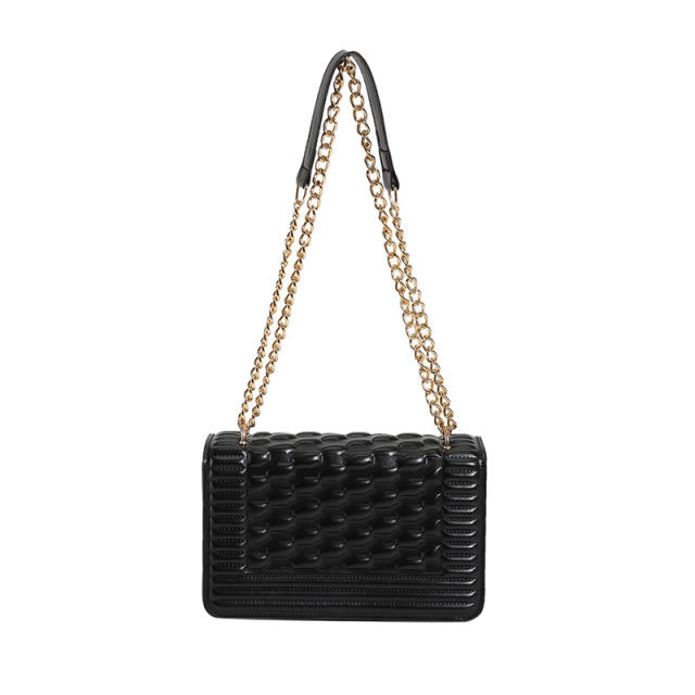 Classic plain color quilted patter chain bag shoulder bag