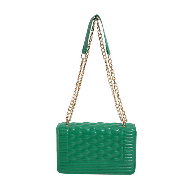 Classic plain color quilted patter chain bag shoulder bag