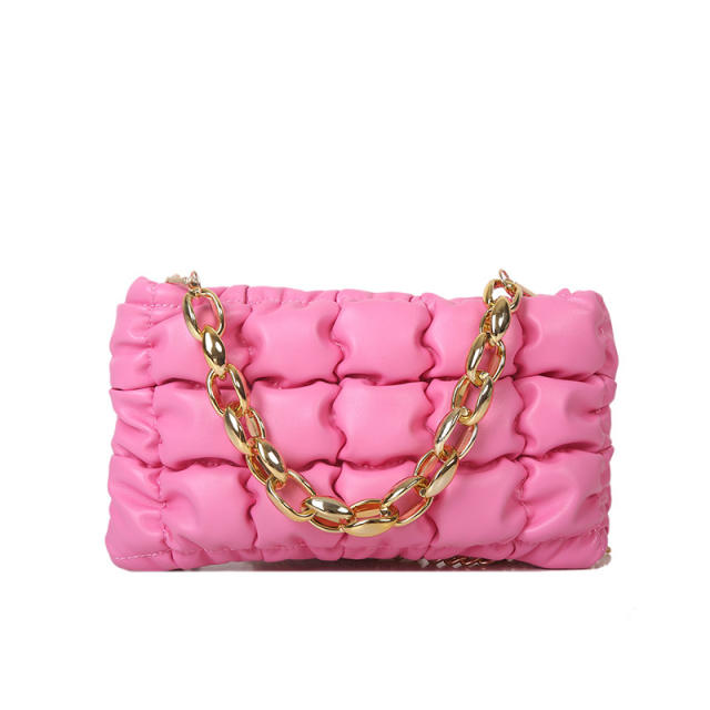 Colorful quilted classic small size women shoulder bag chain bag