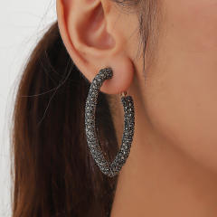 Rainbow rhinestone pave setting diamond women earrings party earrings