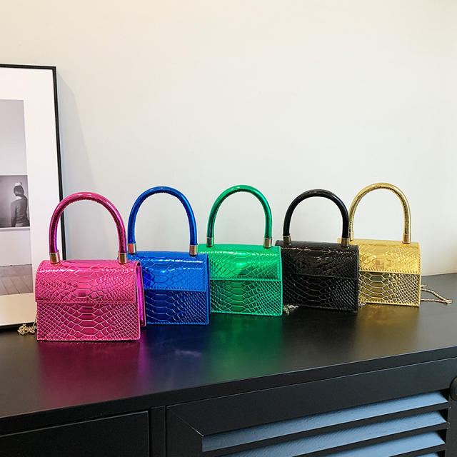 Y2K laser color mini handbag for women