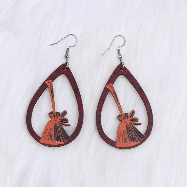 New design halloween skull bone bat earrings