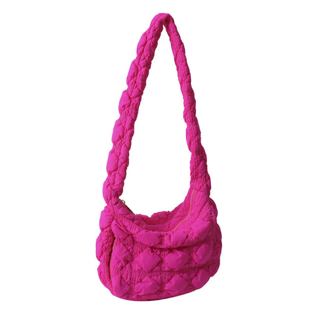 Fashionable quilted crossbody bag puff bag