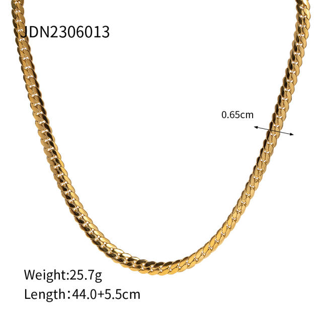 18K easy match stainless steel chain necklace