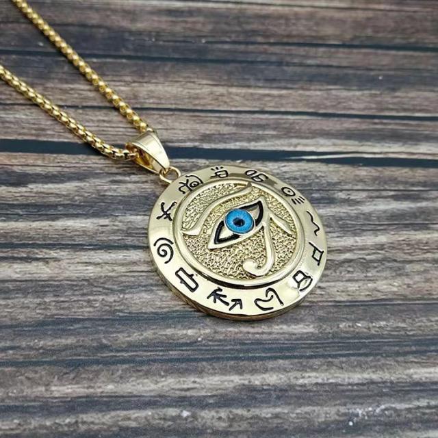 The Eye of Horus pendant stainless steel necklace for men