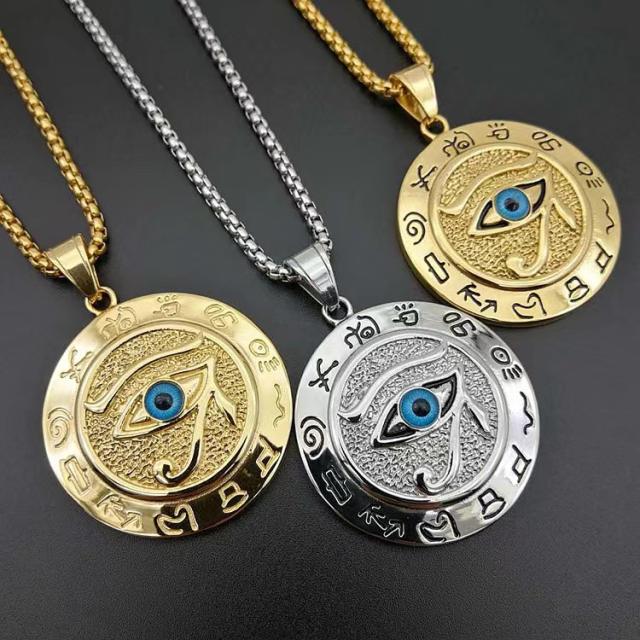 The Eye of Horus pendant stainless steel necklace for men