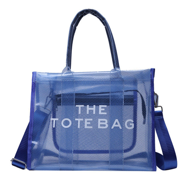Summer candy color PVC clear tote bag