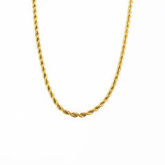 3mm*24 inch gold rope chain