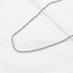 3mm*24 inch silver rope chain