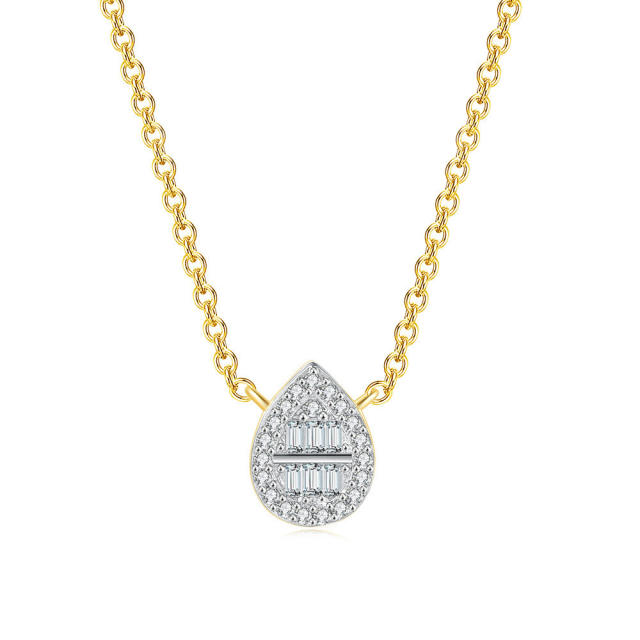 INS geometric diamond dainty necklace for women