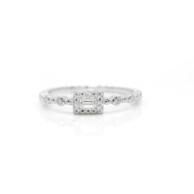 Hot sale delicate diamond stackable rings engagement rings