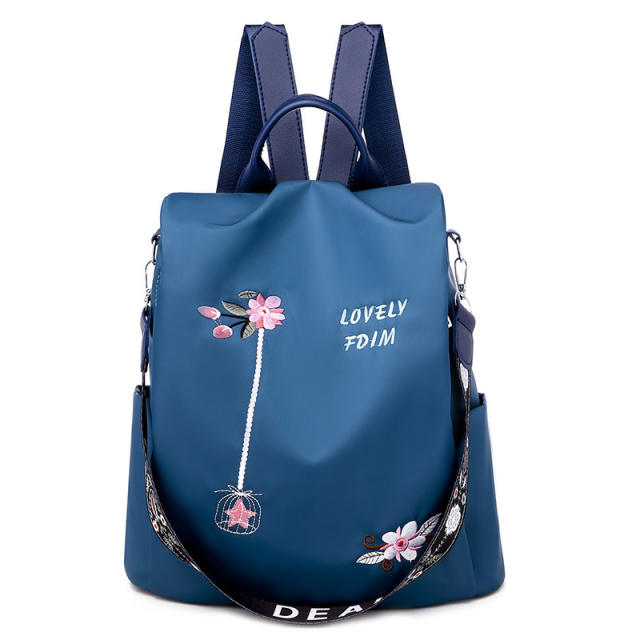 Chinese trend embroidery flower women backpack