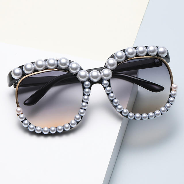 Personality pearl bead women sunglasses