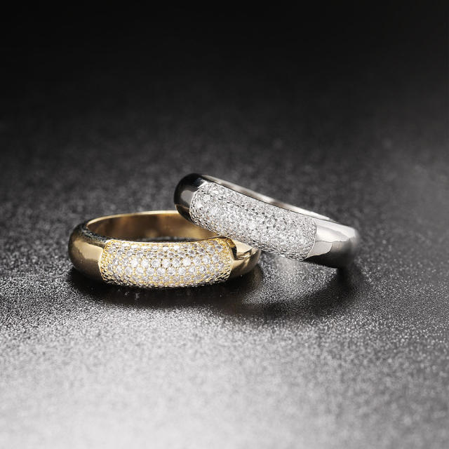 14K gold plated diamond gold plated copper finger rings