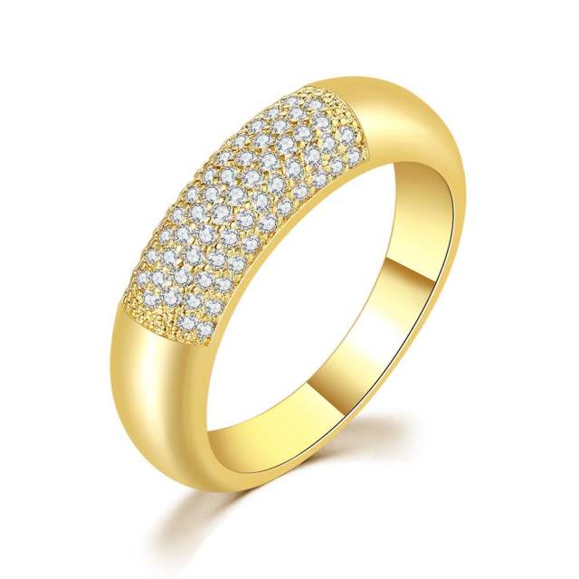 14K gold plated diamond gold plated copper finger rings