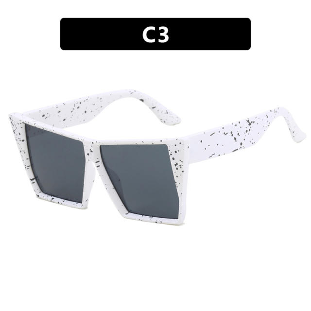 Large size square shape colorful sunglasses