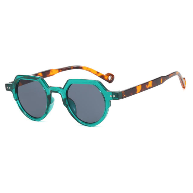 Vintage fashion show round shape colorful sunglasses