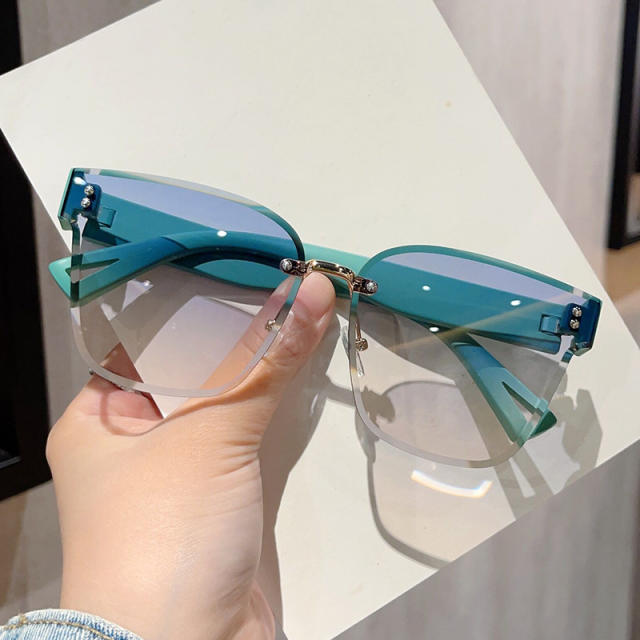 Y2K rimless colorful sunglasses