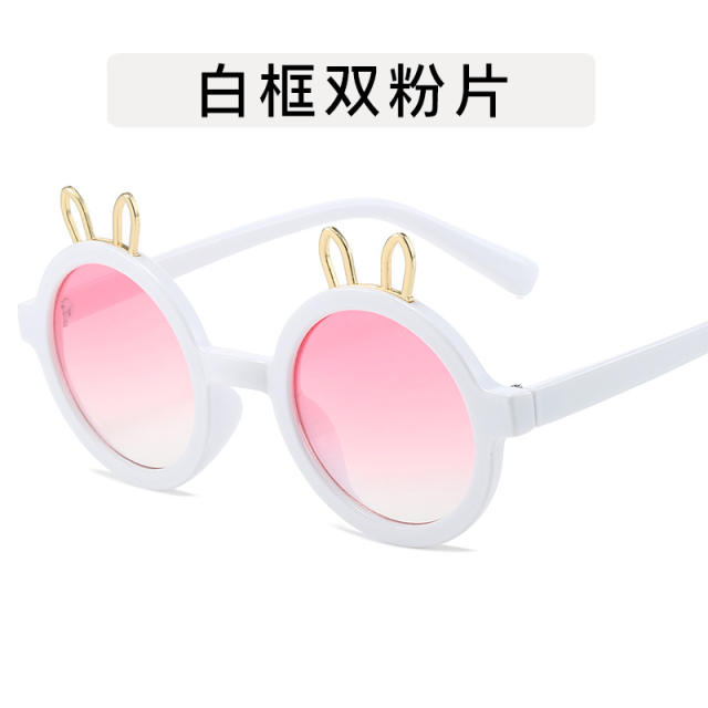 Cute metal rabbit ear sunglasses for kids