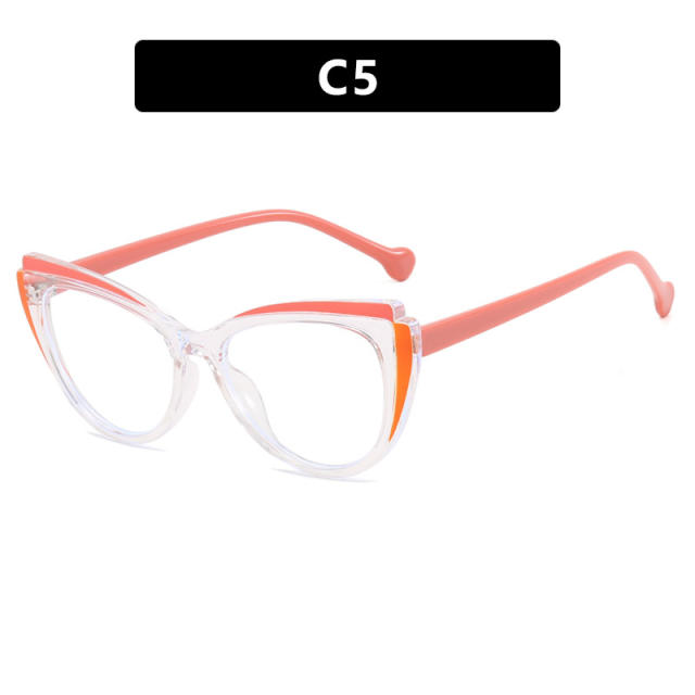 Color matching cat eye shape reading glasses