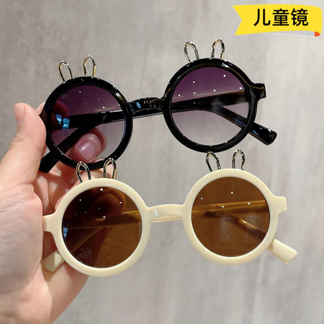 Cute metal rabbit ear sunglasses for kids