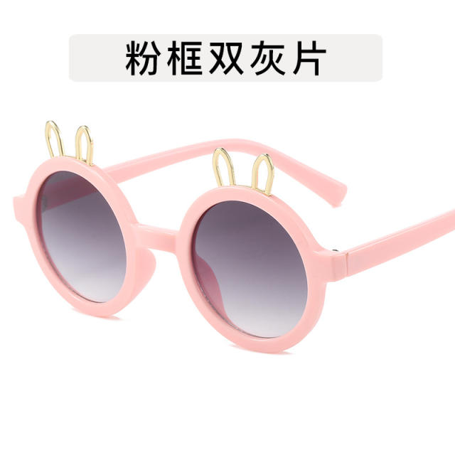 Cute metal rabbit ear sunglasses for kids