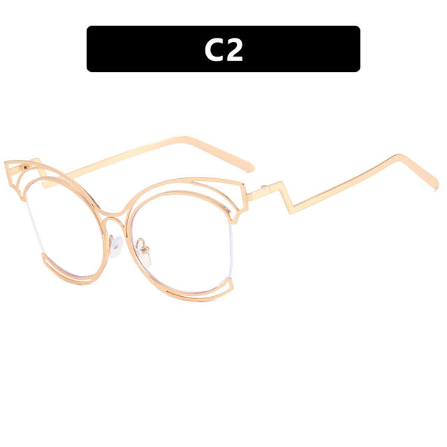 2023 Unique design hollow out large size reading glasses for women