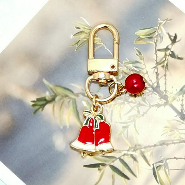 Christmas gift cute colorful enamel alloy keychain