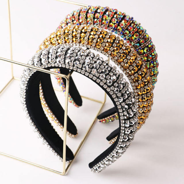 Luxury baroque diamond padded headband