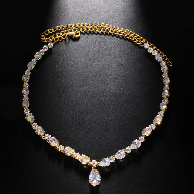 Hot sale easy match teardrop diamond necklace